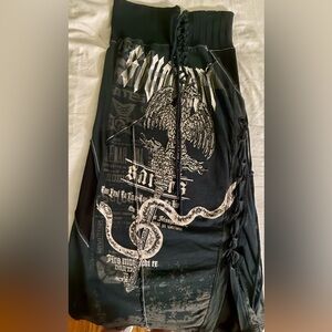 Salvage Brand Rhinestone Covered Dark Green Tunic / Dress